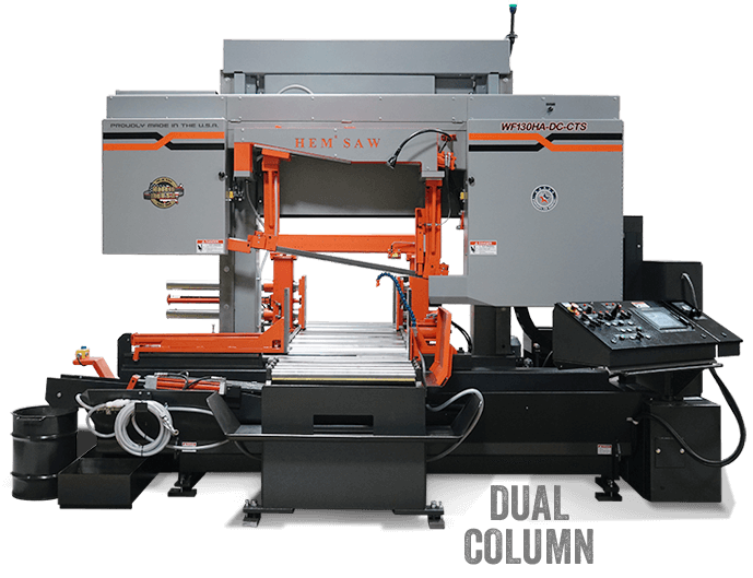 Gulf States Saw & Machine Co. offers the HEM Saw WF130HA-DC-C Dual Column semi-auto bandsaw