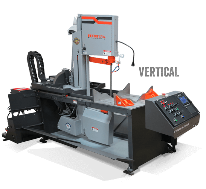 Gulf States Saw & Machine Co. offers the HEM Saw VT100HLM-60-CTS vertical semi-auto bandsaw