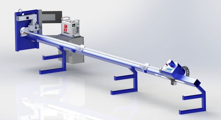 Gulf States Saw & Machine Co. offers the EMI TPC 2100 manual loading plasma pipe and tube cutting machine.