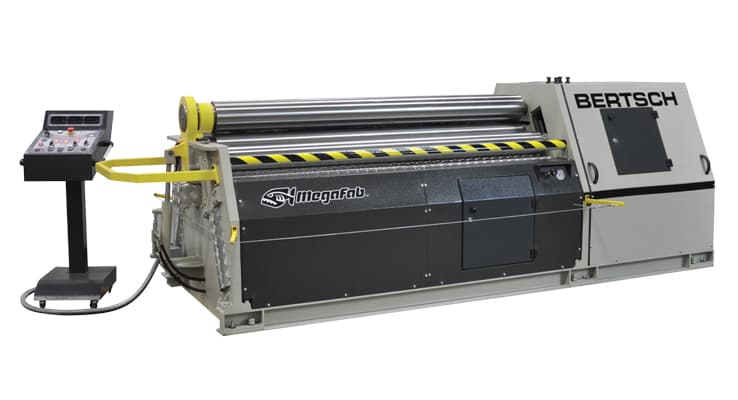 Gulf States Saw & Machine Co. offers Bertsch-Megafab M-Series plate rolling machines in multiple variations.