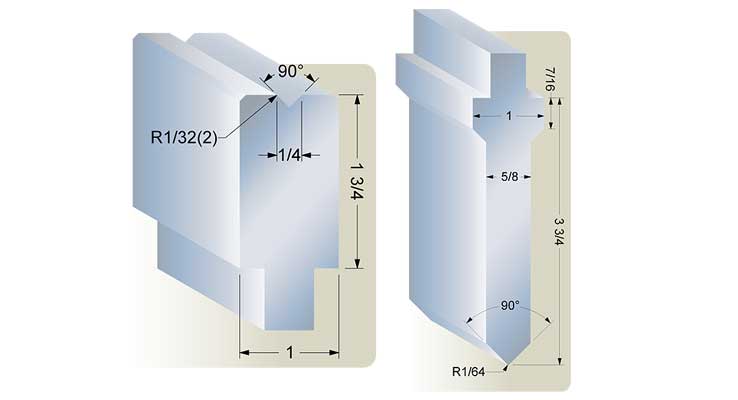 Gulf States Saw & Machine Co. offers a wide selection of heavy duty press break tooling for many models of press breaks.