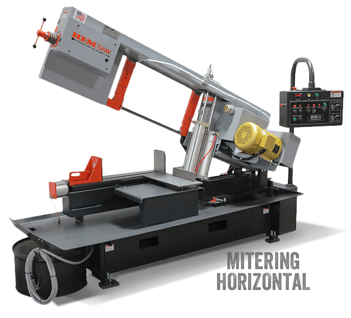 GSS Machinery offers HEM Saw Automatic Mitering Horizontal Band Saws - such as the Cyclone Series band saw.