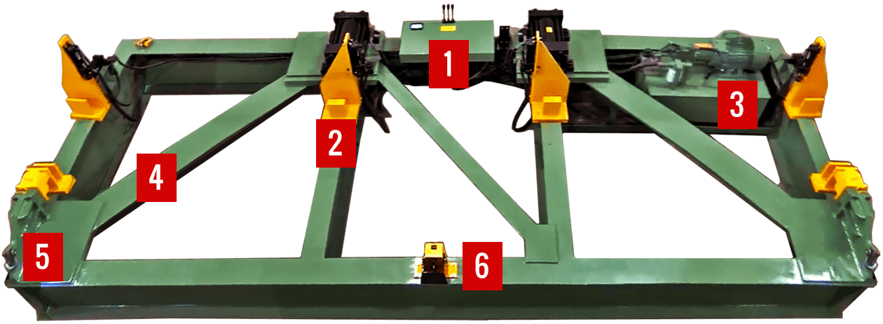 Baylinx beam cambering machine standard features diagram.