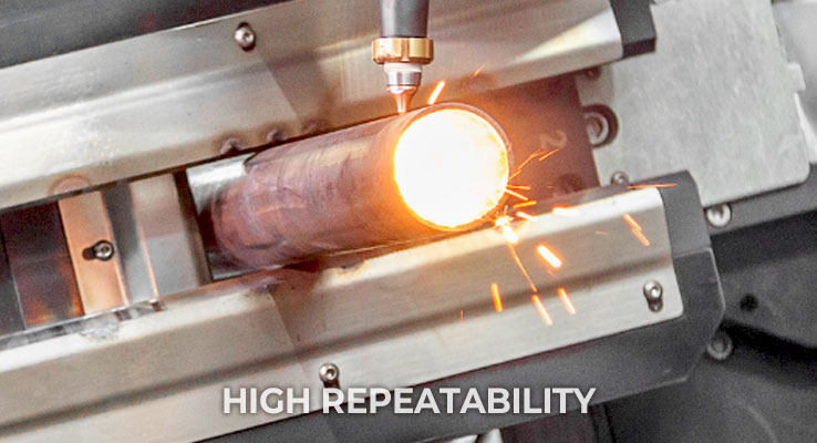 v845-high-repeatability V845 Baseline Voortman Tube Laser offers high repeatability during profile processing